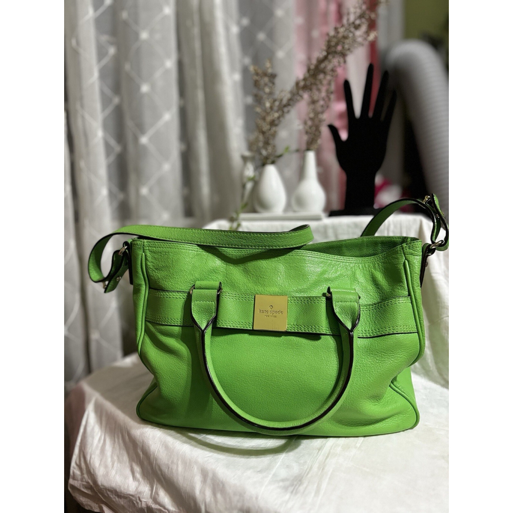 Kate Spade Primrose Hill Goldie Bag- Fresh Green Satchel Bag W/ Crossbody Straps